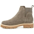 thumbnail image 2 of Journee Signature Womens Genuine Leather Bristol Round Toe Block Heel Chelsea Booties, 2 of 8