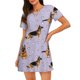 thumbnail image 1 of Disketp German Shepherd Dog para Camisón Corto de Manga Corta para Mujeres, Camisón Cómodo con Escote Redondo, Bonito y Confortable, 1 of 6