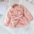 thumbnail image 4 of Hicidod Baby Fleece Jacket Girls Winter Faux Fur Coat Fuzzy Cute Warm Coat Thick Furry Comfortable Outerwear, 4 of 6