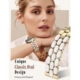 thumbnail image 2 of Wearlizer Metal Bracelet Compatible with Samsung Galaxy Watch 7/6/5/4, Enamel Stainless Steel Strap Women for Galaxy Watch FE/5 Pro/6 Classic/4 Classic/3/Active 2/Active, 20mm, 2 of 5