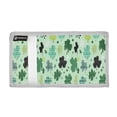 thumbnail image 2 of Cloth Wallet with Lanyard & Multiple Compartments Fashion Purse Zipper Clutch Bag for Cash Cards Coins Various Patterns Shamrocks, 2 of 7