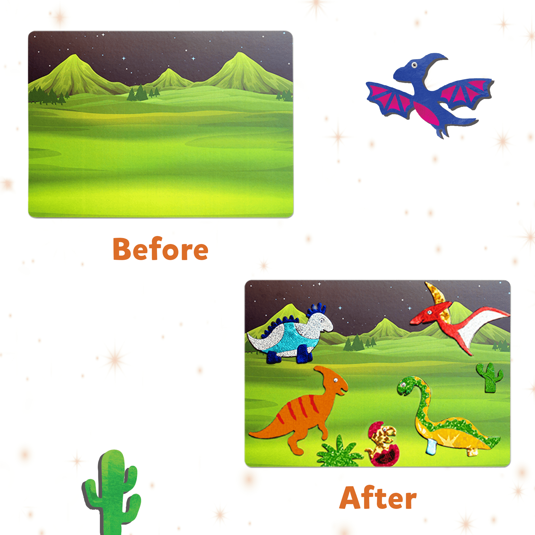 Skillmatics Foil Fun - Dinosaurs, No Mess Art for Kids Ages 4 to 9