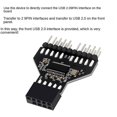 thumbnail image 2 of Placa base Usb2.0 Extensión de 9 pines Adaptador de 2 puertos y 9 pines Afortunado Sencillez, 2 of 5