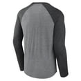 thumbnail image 3 of Men's Fanatics Gray Oklahoma Sooners Banner Year Tri-Blend Raglan Long Sleeve T-Shirt, 3 of 3