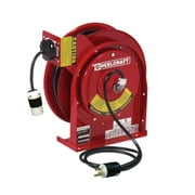 Reelcraft 45' Single Receptacle Power Cord Reel With Twist Lock Connector Steel