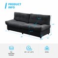 thumbnail image 6 of Mjkone 80" Modular Cloud Loveseat Sofa,Cloud Couches for Living Room,3 Seater Deep Couch Comfy Cloud Sofa,Dark Grey, 6 of 6