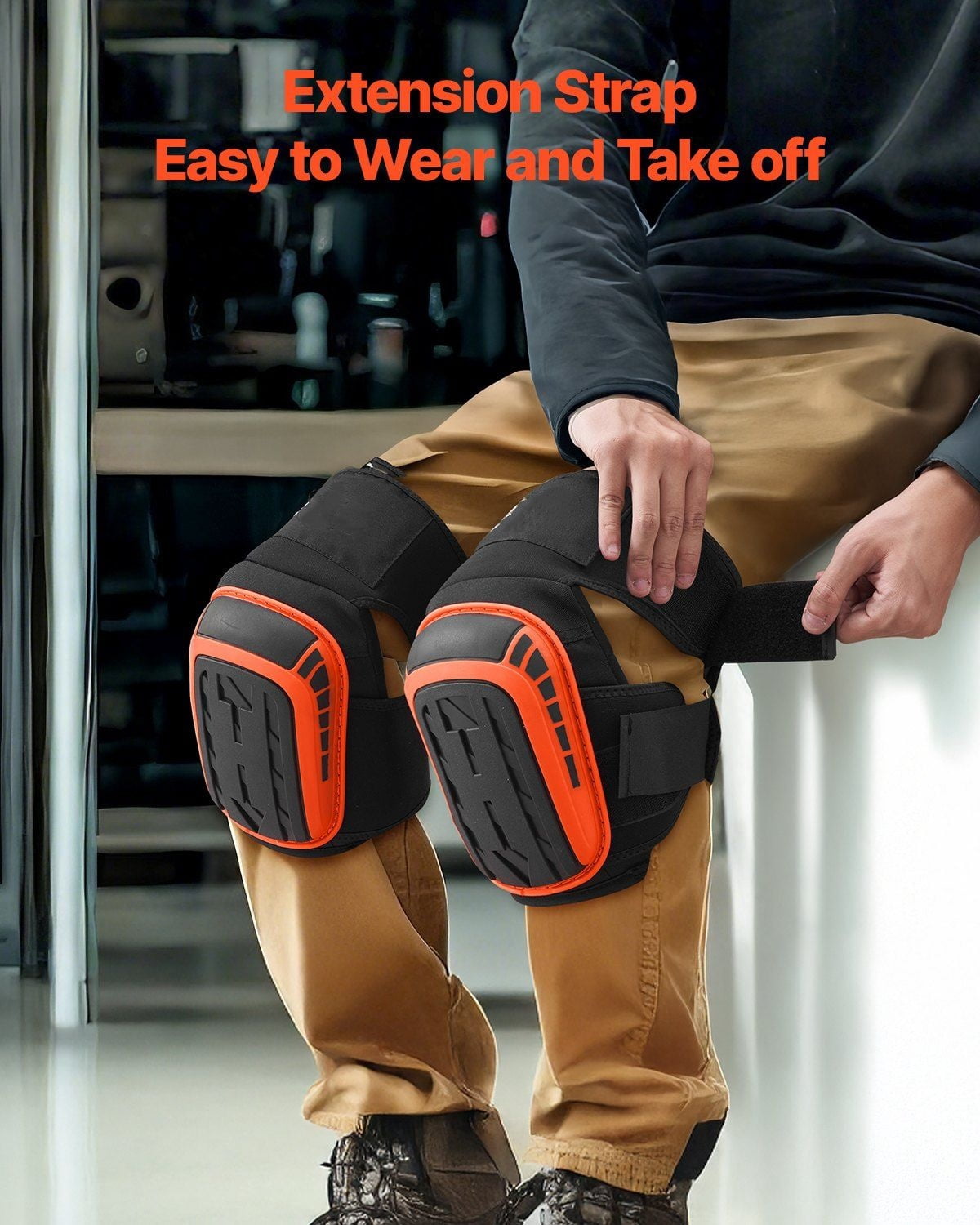 Knee Pads for Work Heavy Duty - Construction, Gardening, Flooring - Gel Foam Knee Pads with Straps - Anti-Slip, Comfortable Knee Pads for Men & Women