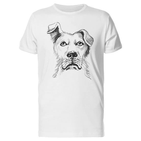 Sad Dog In B&W T-Shirt Men -Image by Shutterstock, Male x-Large