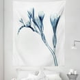 thumbnail image 1 of Flower Tapestry, Uv Style Picture of Flower Floral Radiography Themed Illustration Modern Design, Fabric Wall Hanging Decor for Bedroom Living Room Dorm, 5 Sizes, Teal White, by Ambesonne, 1 of 1