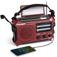 thumbnail image 1 of Radio de emergencia Kaito KA500RED AM/FM/SW con alerta meteorológica, color rojo, 1 of 9