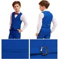 thumbnail image 4 of Yumcute  Boy Suits 5 Piece Slim Fit Suit for Kids Toddler Formal Set Wedding Ring Bearer Outfit 6, 4 of 13