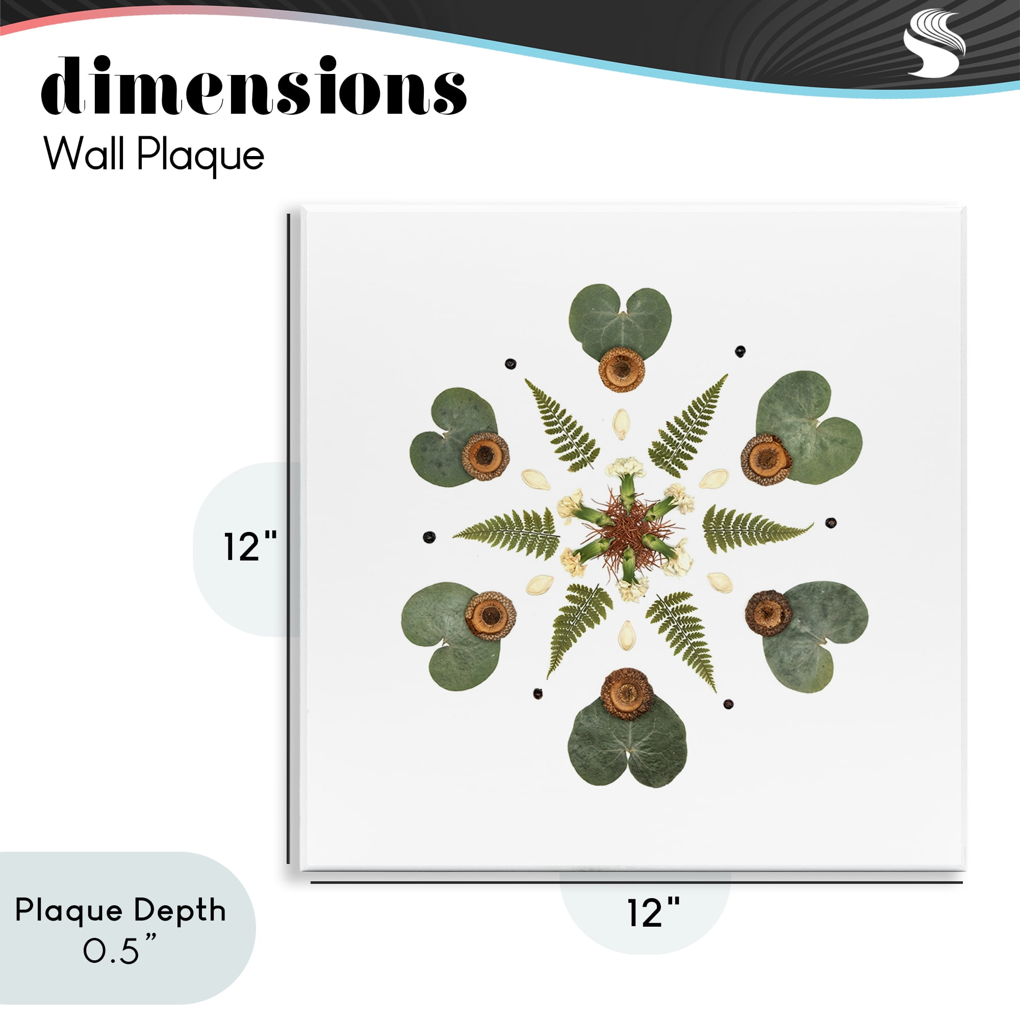 Stupell Industries Lily Pad & Fern Mandala Wall Plaque Art, design by Beth Adoette