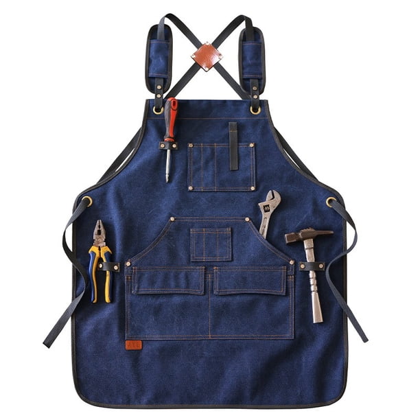 Canvas Apron Barber Cafe Gardening Carpentry Restaurant Waiter Work Clothes