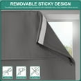 thumbnail image 3 of Forsisco French Blackout Door Curtain-Privacy for Glass Door Window No Drill Easy Installed Door Window Curtain (1 Panel Dark Grey,26"W x 40"H), 3 of 8