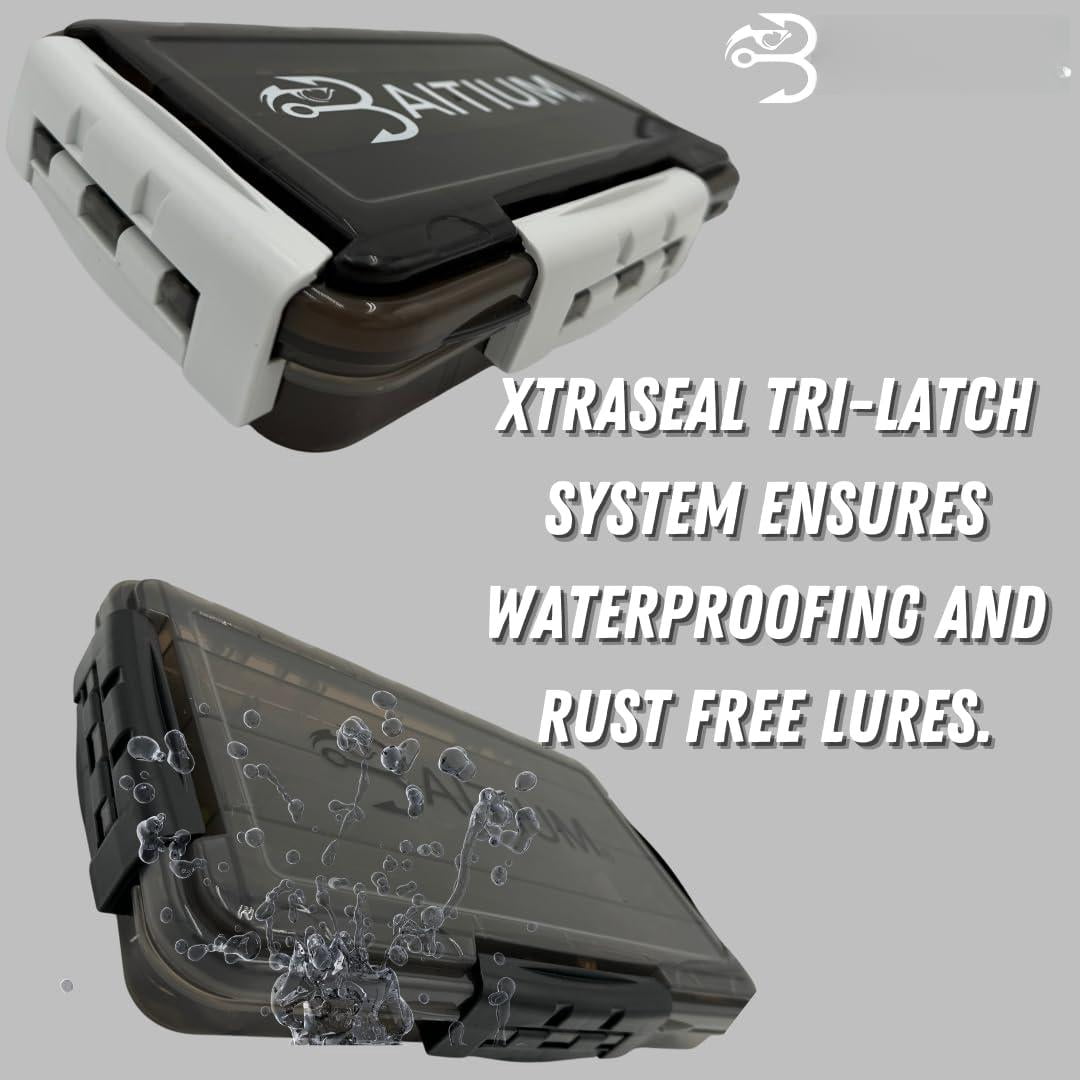 Xtraseal Waterproof Fishing Tackle Box Organizer  Boxes With Dividers Tacklebox For 3600 3700 Tray Gear