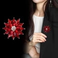 thumbnail image 2 of Snowflake Crystal Brooch Pin for Women Multi-Layered Cubic Zirconia Flower Lapel Pin Corsage Badge for Clothing Dress Suit Decoration Fashion Jewelry, 2 of 10