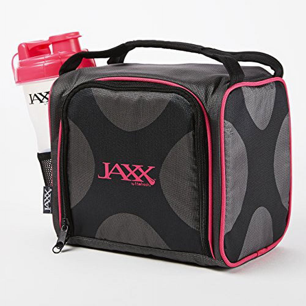 Fit & Fresh Jaxx FitPak Meal Prep Bag and Container Set with 6 Leakproof  Portion Control Containers, Ice Pack and 28-ounce Jaxx Shaker Cup, Pink 