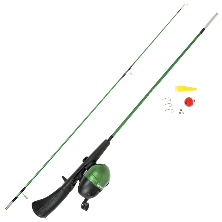 Wakeman Spawn Series Kids Spin Cast Combo Fishing Pole and Tackle Set 