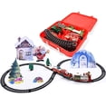 thumbnail image 4 of Juego de trenes de Navidad Vía de ferrocarril eléctrica Juguete educativo para niños Decoración de árboles de Navidad Niños Niñas Regalo Inevent FN000163-00B, 4 of 7
