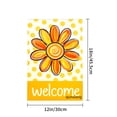thumbnail image 4 of Amhnf Linen Garden Flag With Bright Orange Daisy And Welcome Text For Home Outdoor Garden Yard Decor 12x18 inch, 4 of 5
