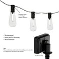 Pure Garden 14.5FT Outdoor Solar String Lights with LED Edison Bulbs
