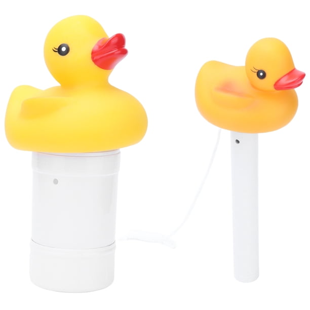 Termómetro de Piscina, Dispensador de Cloro en la Piscina Con forma de Pato Eficiente para el Estanques para la Piscina