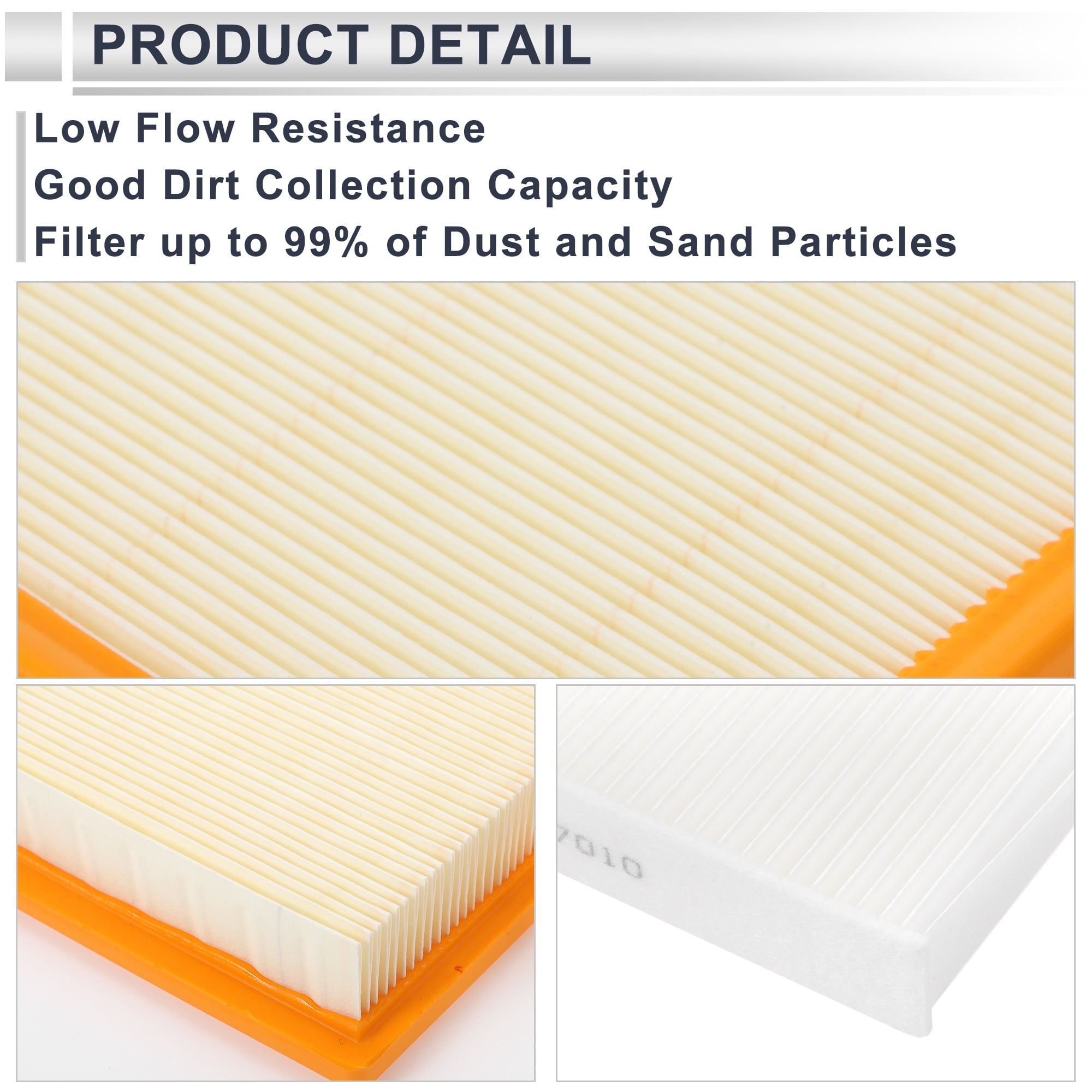 Unique Bargains Engine Cabin Air Filter Combo Set for Toyota Prius 1.8L 2010-2015