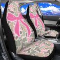 thumbnail image 2 of XYZCANDO Camo Bow Car Seat Covers for Women, Pink Camo Front Seat Protectors, Stylish Auto Interior Accessories for Cars SUV, 2 of 7