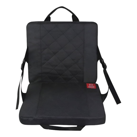 LAMIRO Portable Stadium Seat Heated Seat Cushion Extra Wide Heated Stadium Seat Upgrade 3 Level Heated Foldable Chairs For Bleachers (Mobile Power Not Included) (Black)
