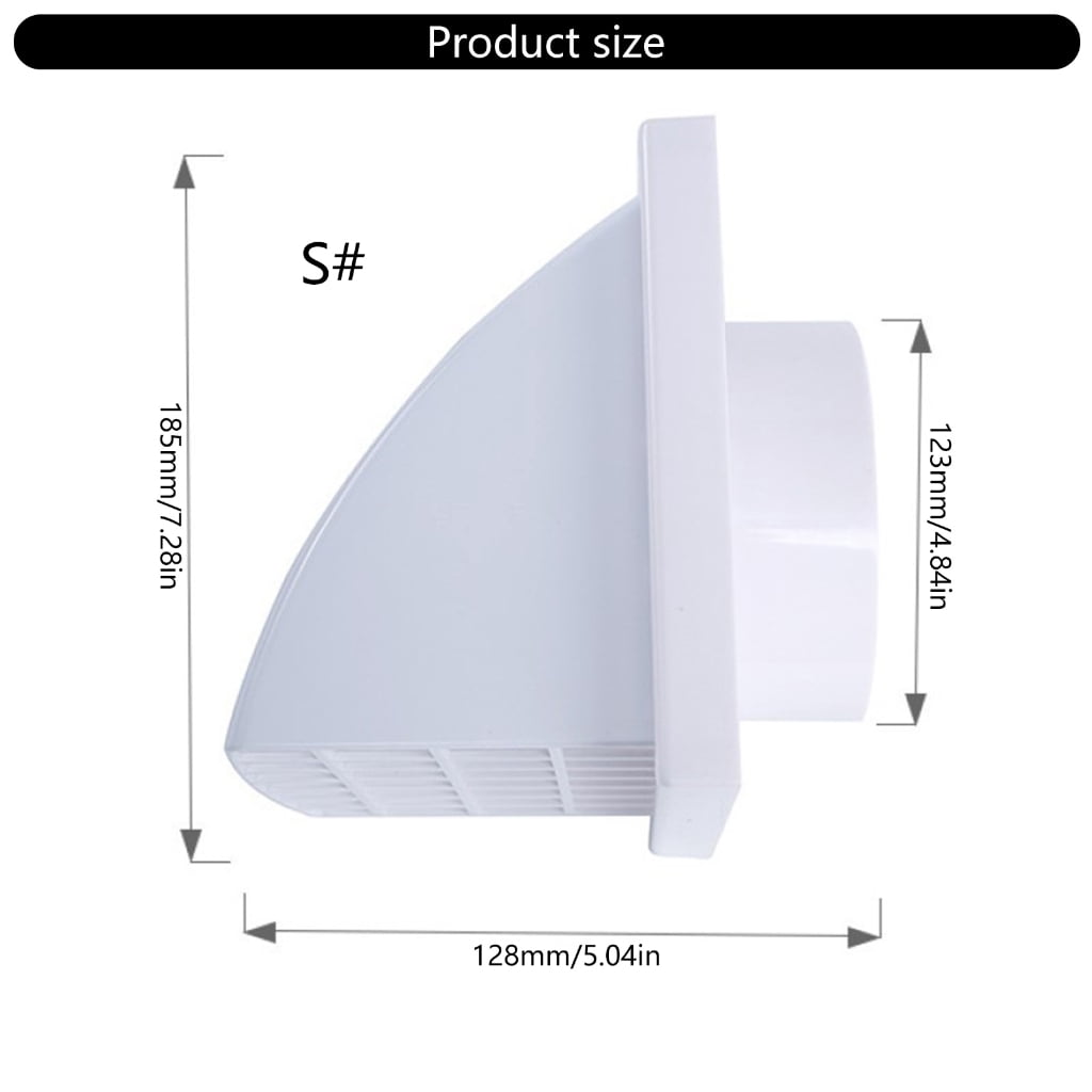 YIGSECU Rainproof Ranges Hood Ventilation Outlet Indoor and Outdoor Air Vent Caps Plastic Exhaust Hood Ventilation Grille