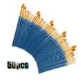 thumbnail image 2 of Juego de 50 pinceles de nailon para el cabello lote de pinceles para artistas, 2 of 8