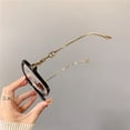 thumbnail image 5 of Fashion Oversized Square Eyewear Retro Womens Light Bloking Metal Frame Glasses Trend Optical Computer Eyeglasses Leopard, 5 of 5