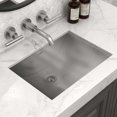 thumbnail image 4 of Ruvati 16 x 13 inch Brushed Stainless Steel Rectangular Bathroom Sink Undermount - RVH6106ST, 4 of 4