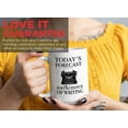thumbnail image 7 of writer Mug White 15oz - today's forecast 100% chance of writing - Appreciation Journalist Novelist Author Typewriter Inspiring Books Reader, 7 of 7