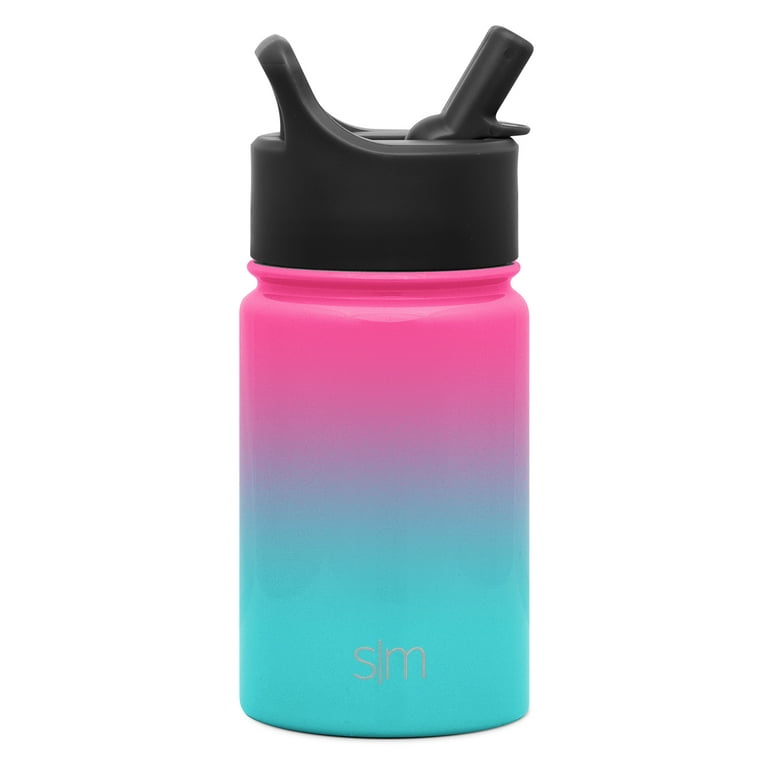 Simple Modern Kids Water Bottle with Straw Lid Vacuum Insulated Ombre:  Sorbet