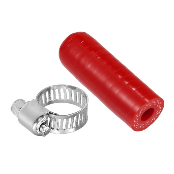 Unique Bargains Reinforced Silicone Coolant Cap Kit 6mm 0.24" ID Turbo Bypass Valve Cap Universal for Car Red
