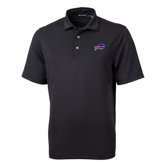 Men's Cutter & Buck Black Buffalo Bills Big & Tall Virtue Eco Pique Recycled Polo