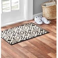 thumbnail image 2 of Mainstays Neutral Polypropylene Geometric Black 3 Piece Area Rug Set, 20"x30", 20"x59", 6’6”x9'6", 2 of 4