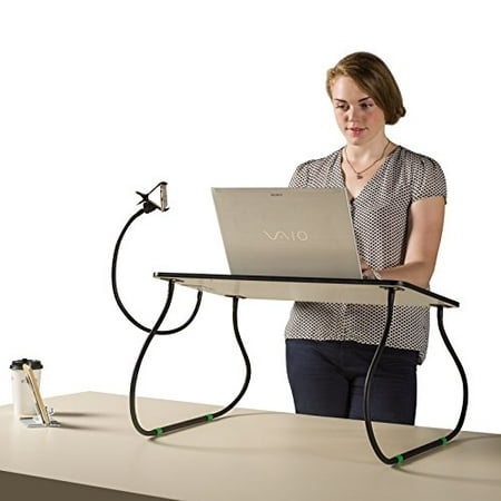 26 Wide Adjustable Standing Desk Table Riser With Phone Holder