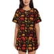 thumbnail image 1 of Fotbe Animal Conjunto de Pijama Estampado para Mujer, 2 Piezas, Ropa de Dormir con Camiseta de Manga Corta y Shorts Suaves-Large, 1 of 6