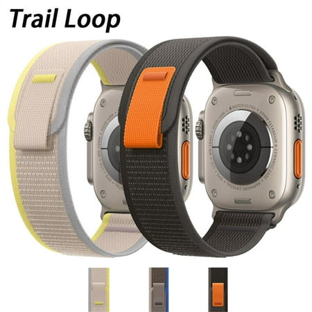 ALMNVO Trail Loop Band Compatible with Apple Watch Ultra 49mm 44mm 40mm 45mm 41mm 42mm 38mm 40 44 45 mm Bracelet iWatch Series 7 6 5 4 3 SE 8 Strap