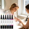 thumbnail image 5 of Pearlescent Nail Polish Pen Set for Diy Nail Art with Shimmer Finish and Precision Control Tip, 5ml Each, 5 of 10