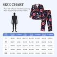 thumbnail image 4 of Salouo Dancing Skeletons Floral Garden Print Button-Front Long Sleeve Pajama Set for Men, Soft 2Pjs Men's Long Sleeve Sleepwear-X-Large, 4 of 7