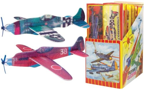 FOAM WWII ASSORTED GLIDERS BOX of 12 different planes 48 in total 