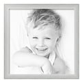 thumbnail image 2 of ArtToFrames 20" x 20" Metro Ice Silver Black Picture Frame, 20x20 inch Silver Wood Poster Frame (WOM-5247),  Pack, 2 of 7