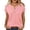 233-Rose, variante sur Craaazy T-Shirt à Manches Courtes pour Femmes, Coupe Décontractée et Confortable, Col en V avec Poche Poitrine, pour Usage Quotidien au Printemps et en Été