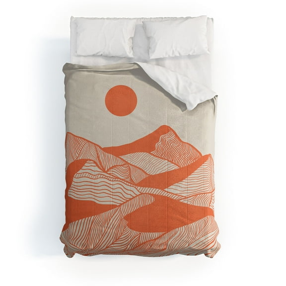 Society6 Viviana Gonzalez Vintage Mountains Line Art Comforter Cotton Full