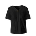 thumbnail image 4 of Ediodpoh Womens Cardigan Solid Casual Mid Sleeve Hollowed Out Knitted Cardigan Pure Color Top Black M, 4 of 5