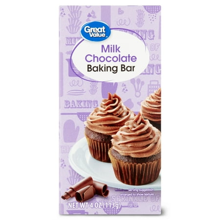 Great Value Milk Chocolate Baking Bar, 4 oz