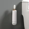 thumbnail image 6 of Wall-Mounted Toilet Brush Set: TPR No-Dead-Angle Design for Easy Cleaning! White gold, 6 of 8